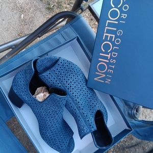 Lori Goldstein Matte Denim Blue 9M LI-GIOLIA Style Boots